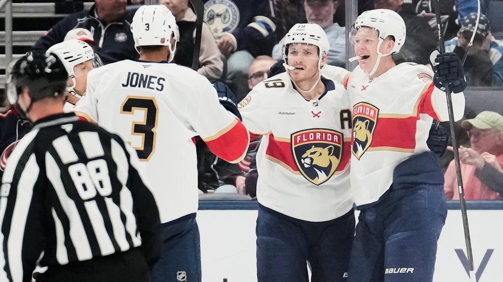 Brady Tkachuk's hat trick, Matthew Tkachuk's five assists lead Panthers past Blue Jackets 7-3 — CBS Miami, Coconut Creek Real Estate news