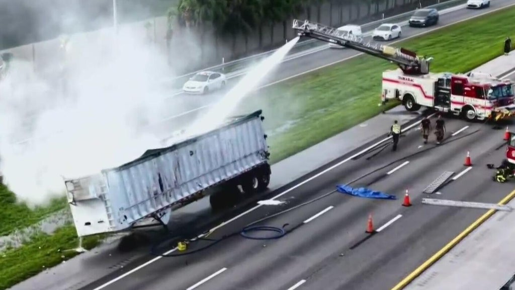 Florida's Turnpike reopens in Broward after truck fire shuts down northbound lanes for hours — CBS Miami, Coconut Creek Community news