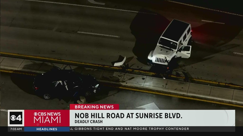 Driver killed in early morning crash in Sunrise, road closures reported — CBS Miami, Coconut Creek Schools news