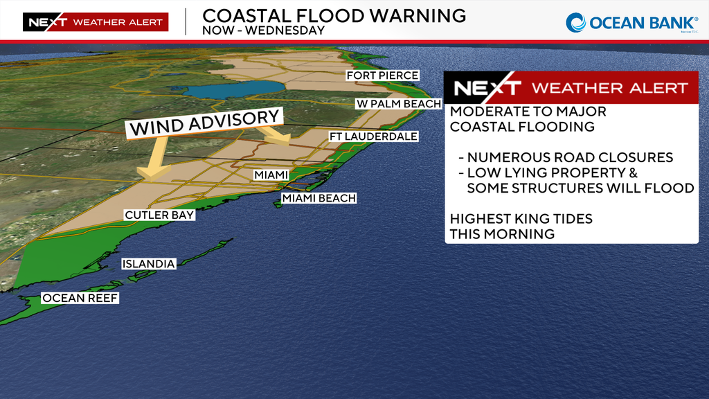 South Florida king tides peak Tuesday continuing risk of coastal flooding from Fort Lauderdale to Miami — Coconut Creek Sports news