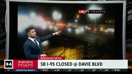 Southbound I-95 shut down near Fort Lauderdale after crash with reported injuries — CBS Miami, Coconut Creek Community news