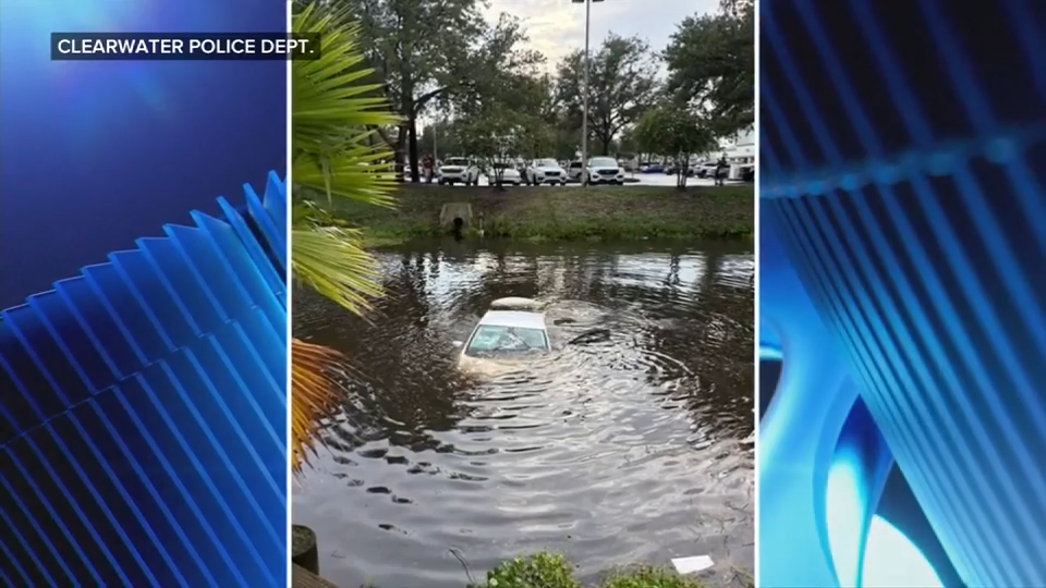 Officers save driver from sinking car in Clearwater — WSVN 7 Local News